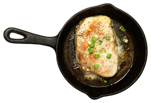 Oven Baked Swordfish in Butter with Green Onions and Ginger