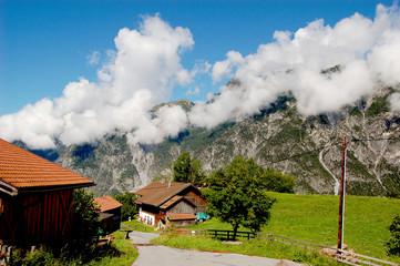 Beautiful alpine mountain ranges, central Europe
