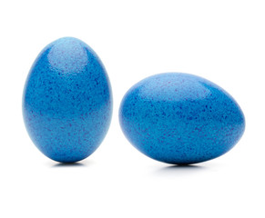 zwei Blaue Ostereier