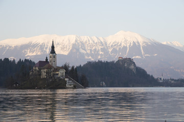 Santa Maria Church in Lake Bled