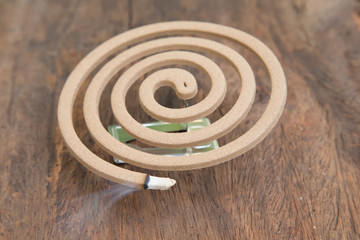 Burning mosquito coil