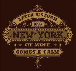 Premium Quality label. Baroque ornaments and floral details.