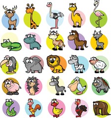Набор милый мультфильм животных