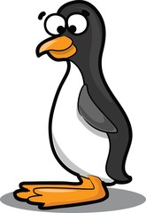 Симпатичные карикатуры пингвин