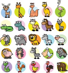 Набор милый мультфильм животных