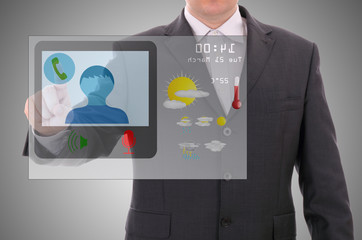 Concept of teleinformation about weather.