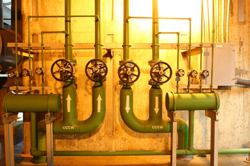 Regulating station with pressure relief valves.