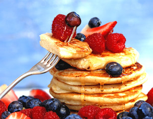 Pancakes mit Früchten