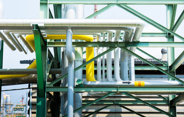 line Pipes on a gasplant
