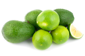 Avocado on a white background