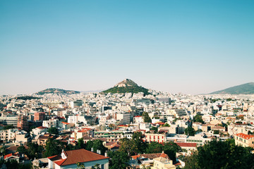 Fototapeta na wymiar View of Athens, Greece. View of the Lycabettus.