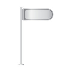 Vector of metal signpost on isolated white background