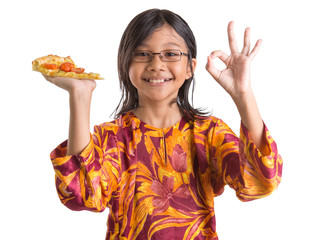 Young Girl With Pizza