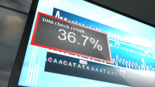 Artist rendering  DNA matching technology.	