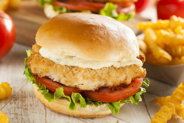 Breaded Fish Sandwich with Tartar Sauce