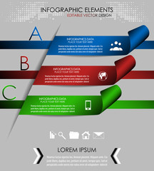 Modern A, B, C infographic option banner - template