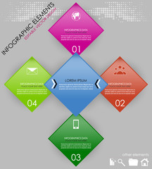 Modern infographic option banner - template