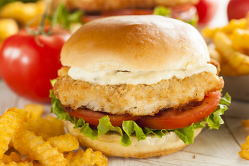 Breaded Fish Sandwich with Tartar Sauce