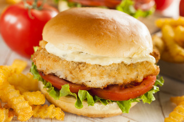 Breaded Fish Sandwich with Tartar Sauce