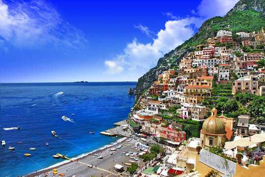 scenic Amalfi coast of Italy. Positano