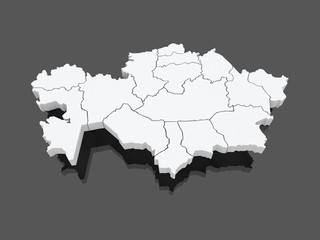 Fototapeta premium Map of Kazakhstan