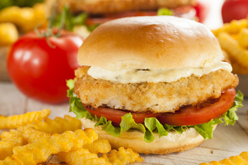 Breaded Fish Sandwich with Tartar Sauce