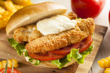 Breaded Fish Sandwich with Tartar Sauce