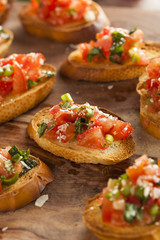 Homemade Italian Bruschetta Appetizer