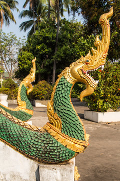 NAGA,Snake god statue According to the beliefs of  Laos