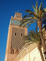 Fototapeta na wymiar Minarett der Elkasbah-Moschee, Marakesch