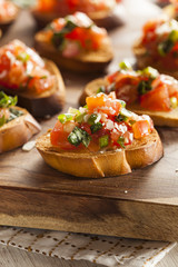 Homemade Italian Bruschetta Appetizer