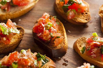 Homemade Italian Bruschetta Appetizer