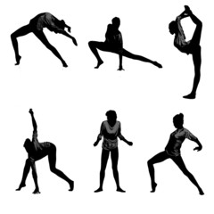 silhouette of female dancer