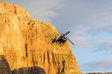 Grand Canyon sunset helicopter view © Song Heming