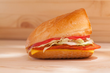 Sandwich. Slice. Sliced.