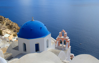 Blue Domed Church - Santorini