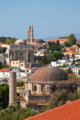 Fototapeta na wymiar Rodos. Panorama starego miasta