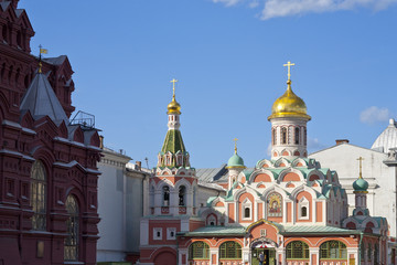 Fototapeta na wymiar Church of the Theotokos of Kazan on Red Square. Moscow