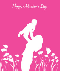 Obraz na płótnie Canvas vector mother's day card
