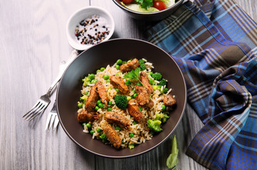 Fried Rice with Vegetables and Meat