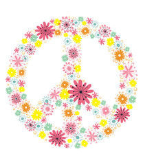 Peace sign flowers.