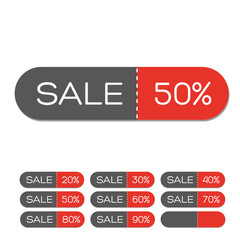 Set of Colorful Sale Labels