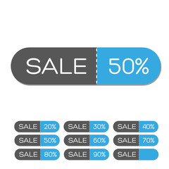 Set of Colorful Sale Labels