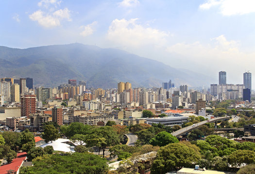 Skyline of Caracas city. Capital of Venezuela