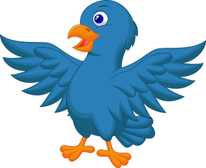 Blue bird cartoon