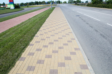 brick paved sideway