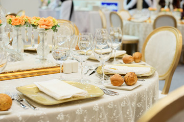 Place setting in a restaurant