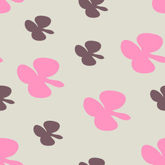 Pink and brown abstract seamless pattern