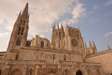 Fototapeta premium Fachada lateral de la Catedral de Burgos (Camino de Santiago)