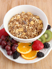 Muesli cereal with fruit